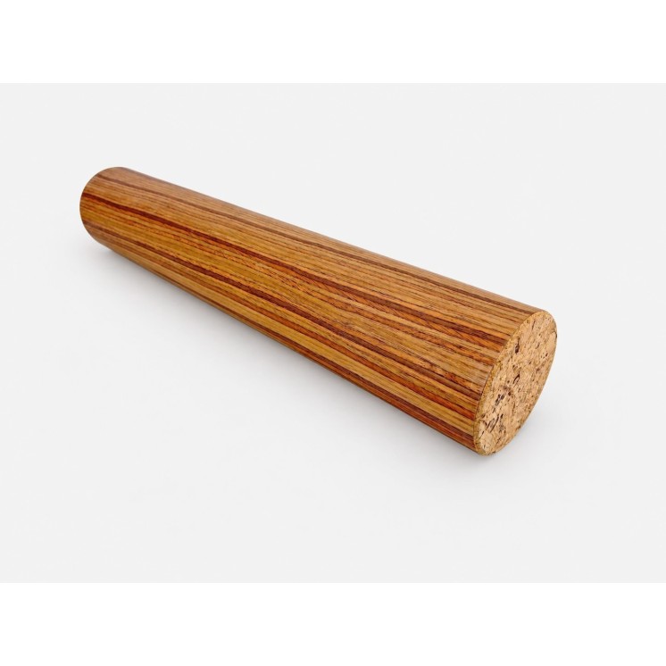 8-minute Rain Pillar with rosewood finish, shown horizontally