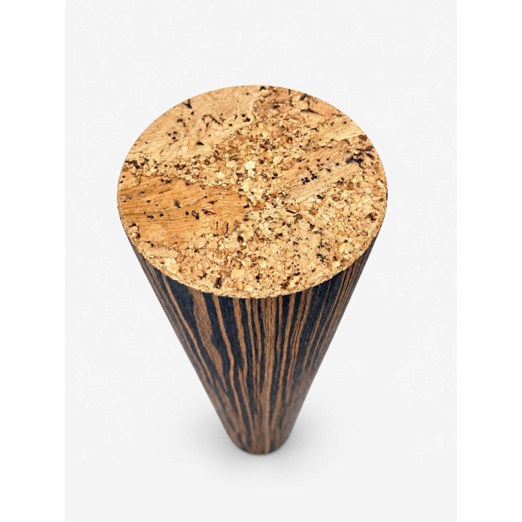 Close-up of the cork end of the AB08 Rain Pillar with ebony finish
