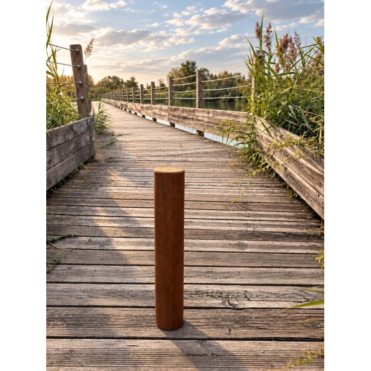 Additional view of the 8-minute AB08 Rain Pillar in mahogany