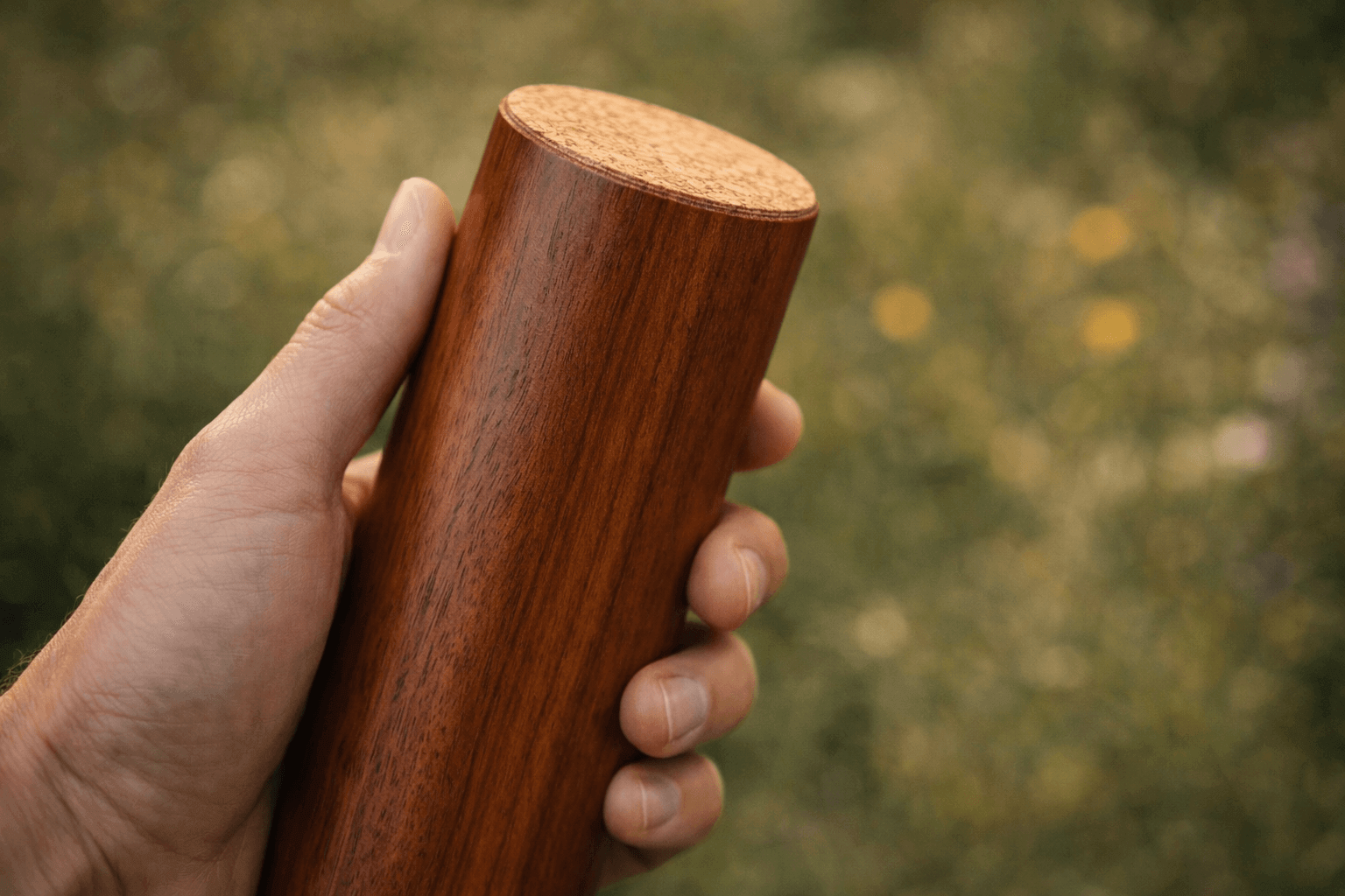 détail arbre de pluie tenu en main