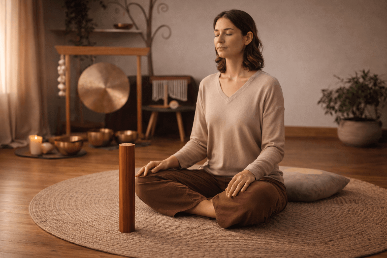 Méditation avec arbre de pluie